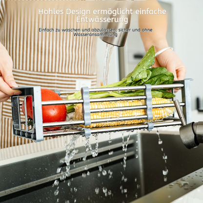 Stabiler Küchenregal aus Edelstahl für Geschirrorganisation