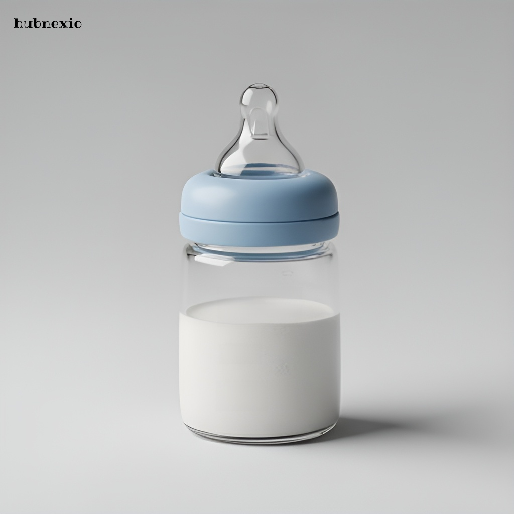 Milchflasche aus Glas mit Deckel