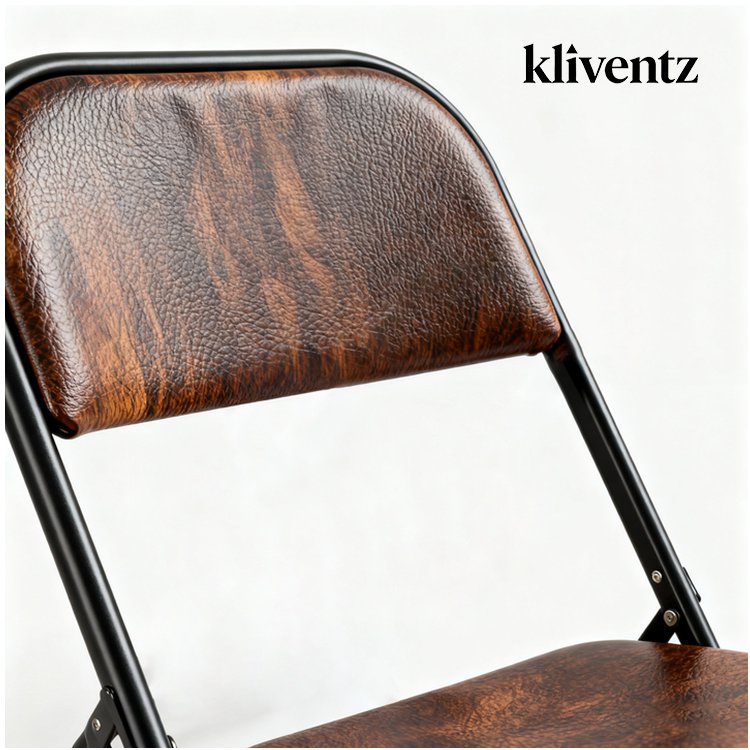 Robuster Klappstuhl für den Außenbereich auf der Terrasse