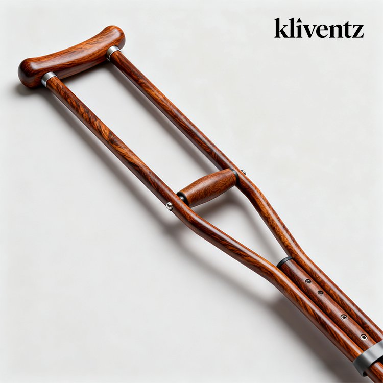 Stabiler Gehstock aus Holz mit ergonomischem Griff