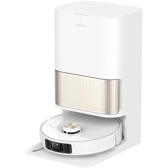 DREAME L40 Ultra Robot Aspirateur Laveur avec Serpillière Amovible et relevable - Brosse latérale Extensible et relevable -11 000 Pa
