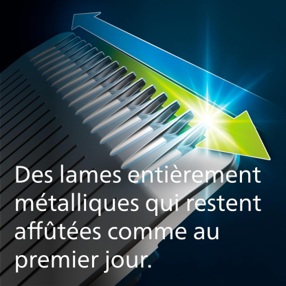 Philips Series 9000 - Tondeuse 14-en-1, OneBlade, coupe précise, contours nets, rasage pratique, trousse de toilette Premium, lame OneBlade supplémentaire (modèle MG9550/15)