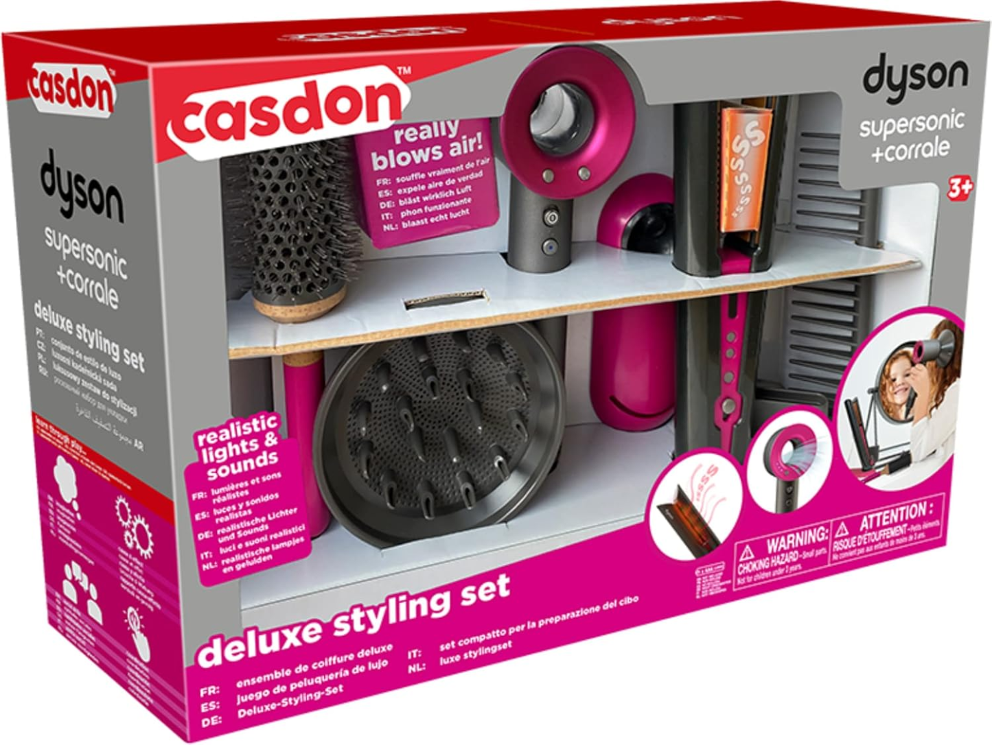 Dyson Kit de coiffure avec sèche-cheveux et fer à lisser 6 pièces