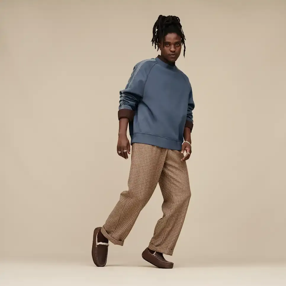 Men's Ascot Leather Distressed Slipper