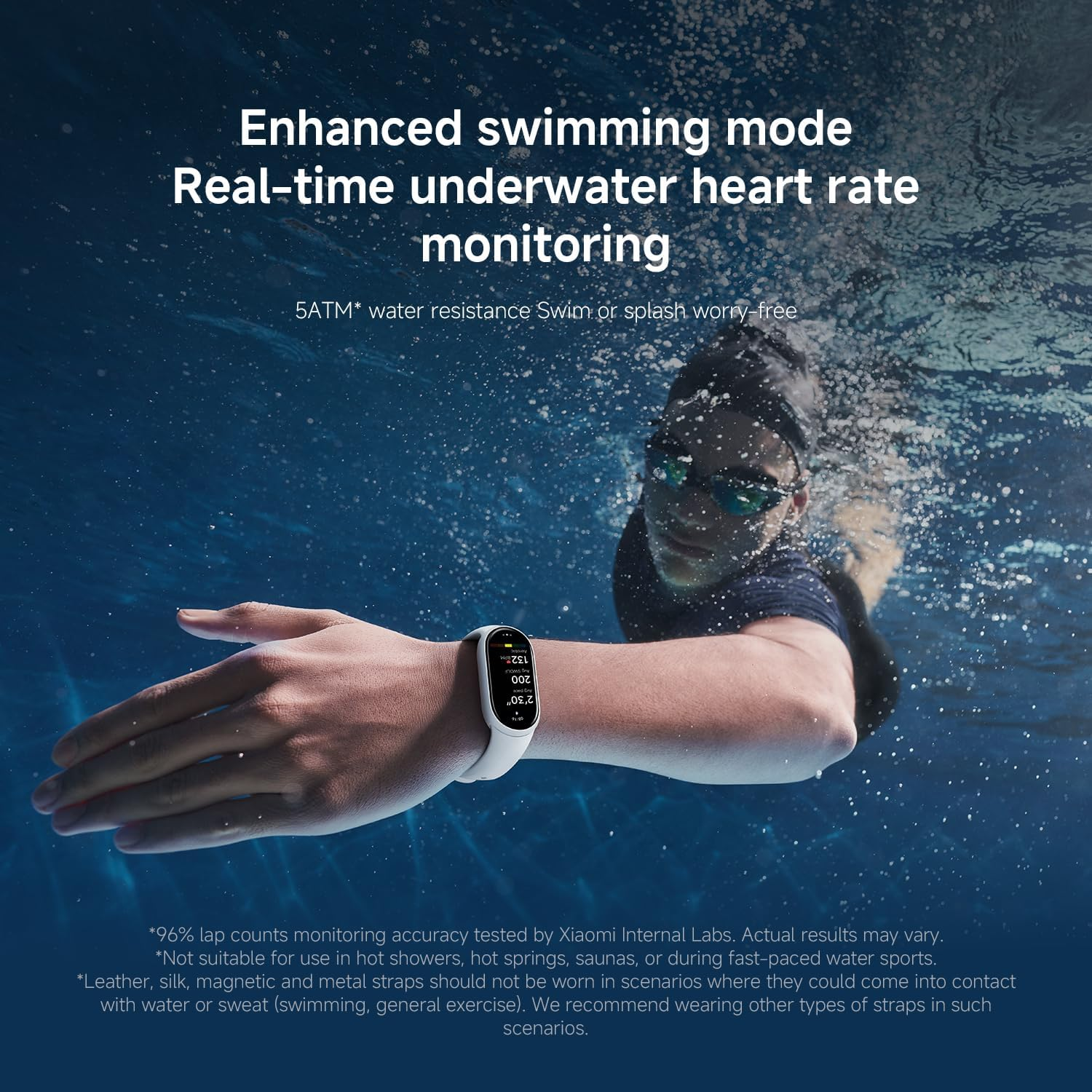 Xiaomi Smart Band 10, Montre Connectée, Boîtier alu, Suivi d'Activité, Écran AMOLED 1.72'', Autonomie 21 Jours, Charge Rapide, Suivi santé & Sommeil,150+ Sports, iOS & Android, 5 ATM, Boussole