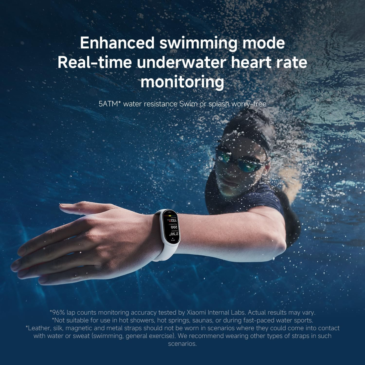 Xiaomi Smart Band 10, Montre Connectée, Boîtier alu, Suivi d'Activité, Écran AMOLED 1.72'', Autonomie 21 Jours, Charge Rapide, Suivi santé & Sommeil,150+ Sports, iOS & Android, 5 ATM, Boussole