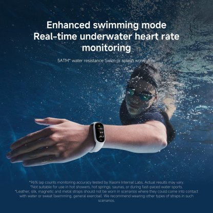 Xiaomi Smart Band 10, Montre Connectée, Boîtier alu, Suivi d'Activité, Écran AMOLED 1.72'', Autonomie 21 Jours, Charge Rapide, Suivi santé & Sommeil,150+ Sports, iOS & Android, 5 ATM, Boussole