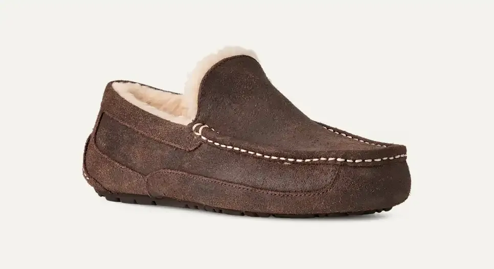 Men's Ascot Leather Distressed Slipper