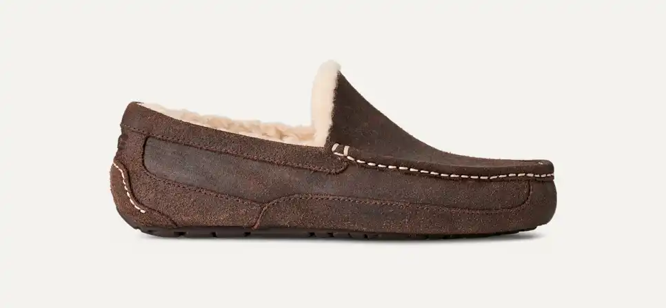 Men's Ascot Leather Distressed Slipper