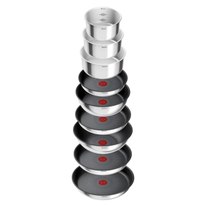 Tefal Ingenio Emotion On, Set 22 pièces, Inox, Empilable, L897SM04