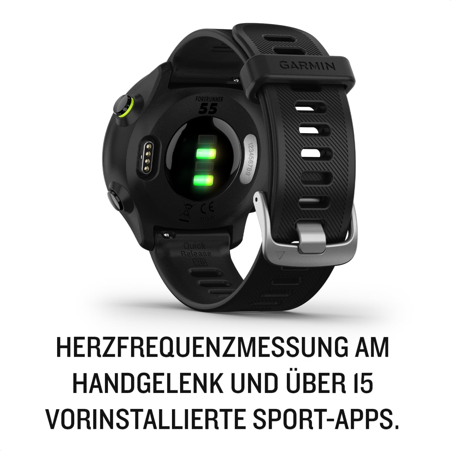 Garmin – Forerunner 55 - Montre GPS Multi-activités Running avec Fonctions d’Entrainement Coach et Cardio au Poignet – Blanche