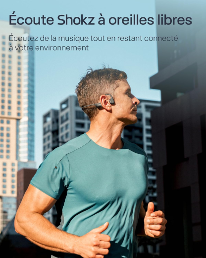 SHOKZ Casque à Conduction Osseuse OpenRun Pro 2, Écouteurs sans Fil Bluetooth 5.3, Microphones Réducteurs de Bruit, Étanchéité IP55, 12h d'Autonomie, Charge Rapide USB-C, Noir