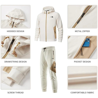The Nothtrth Face Men's Long Sleeve Hoodie Tracksuits Set