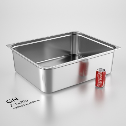 GNPan Stainless Steel Gastronorm Pan, GN Pan Commercial Catering Equipment Food Tray Warmer for Hotel & Restaurant Use