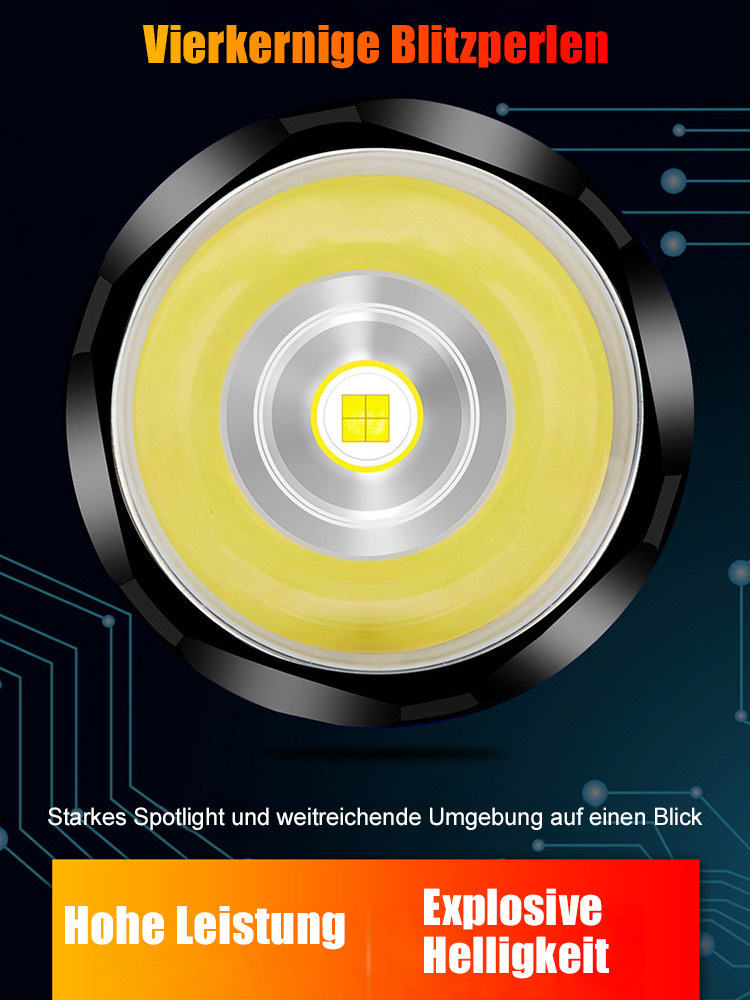 Leistungsstarke Taschenlampe mit Zoom