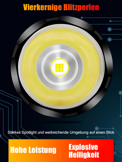 Leistungsstarke Taschenlampe mit Zoom