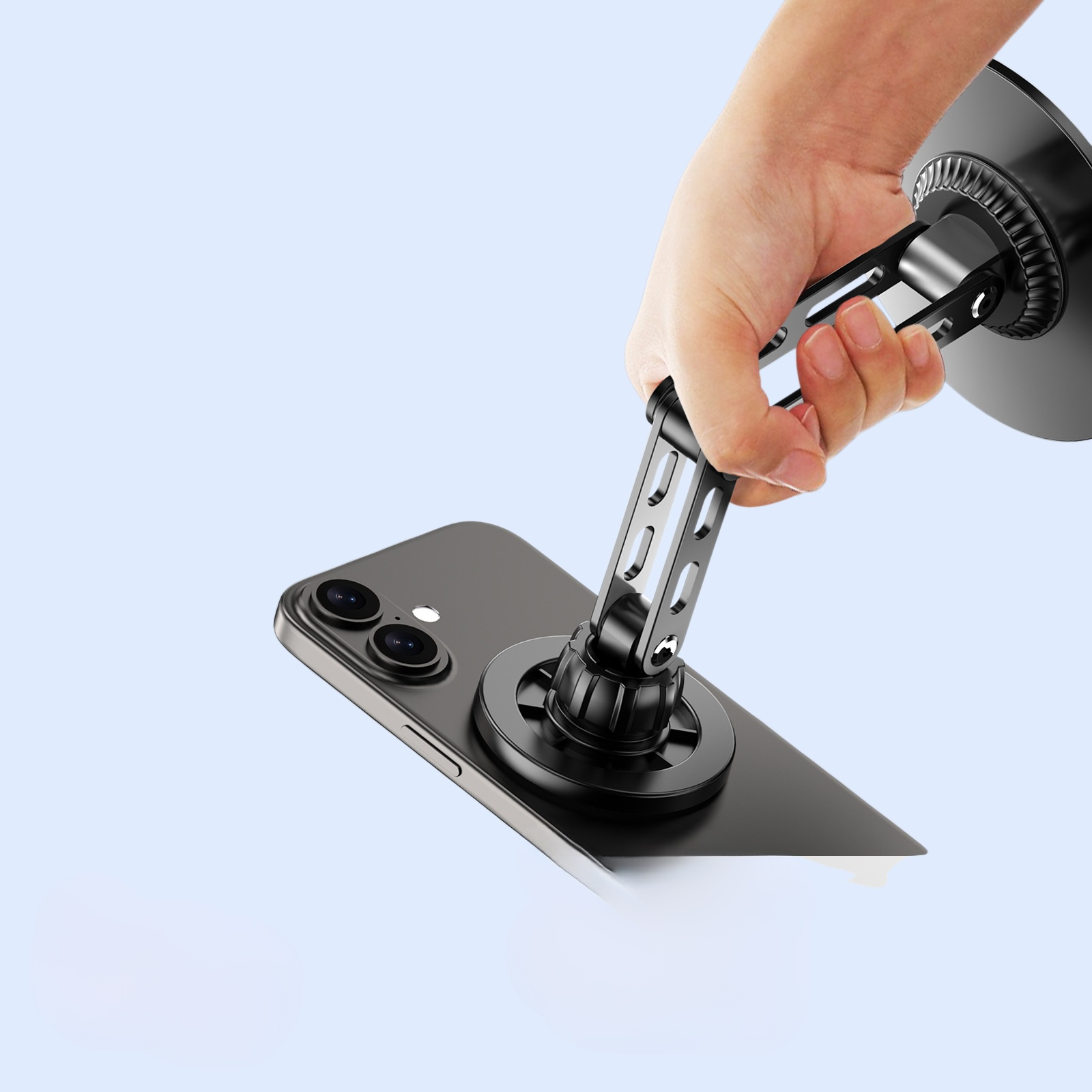 Klappbarer magnetischer Telefonhalter für den Schreibtisch