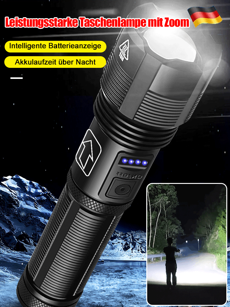Leistungsstarke Taschenlampe mit Zoom