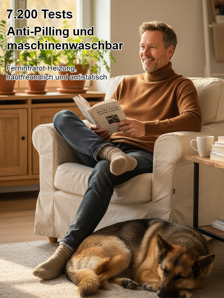 Herren Strickpullover mit Fleece und extra dick