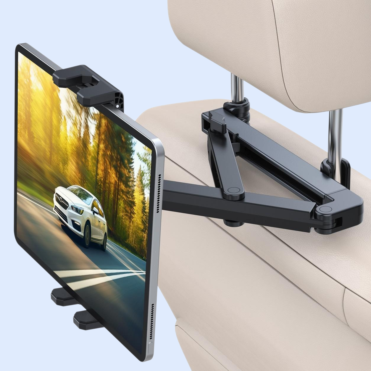 Multifunctional car rear pillow mobile phone holder car telescopic rear tablet mobile phone universa