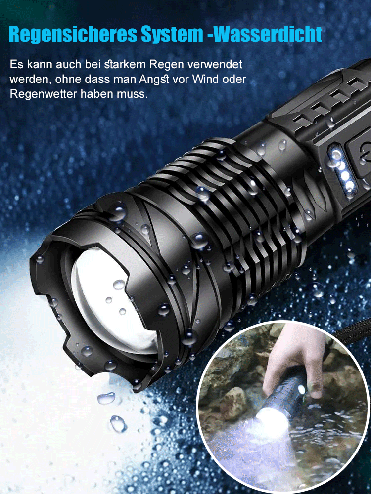 Leistungsstarke Taschenlampe mit Zoom