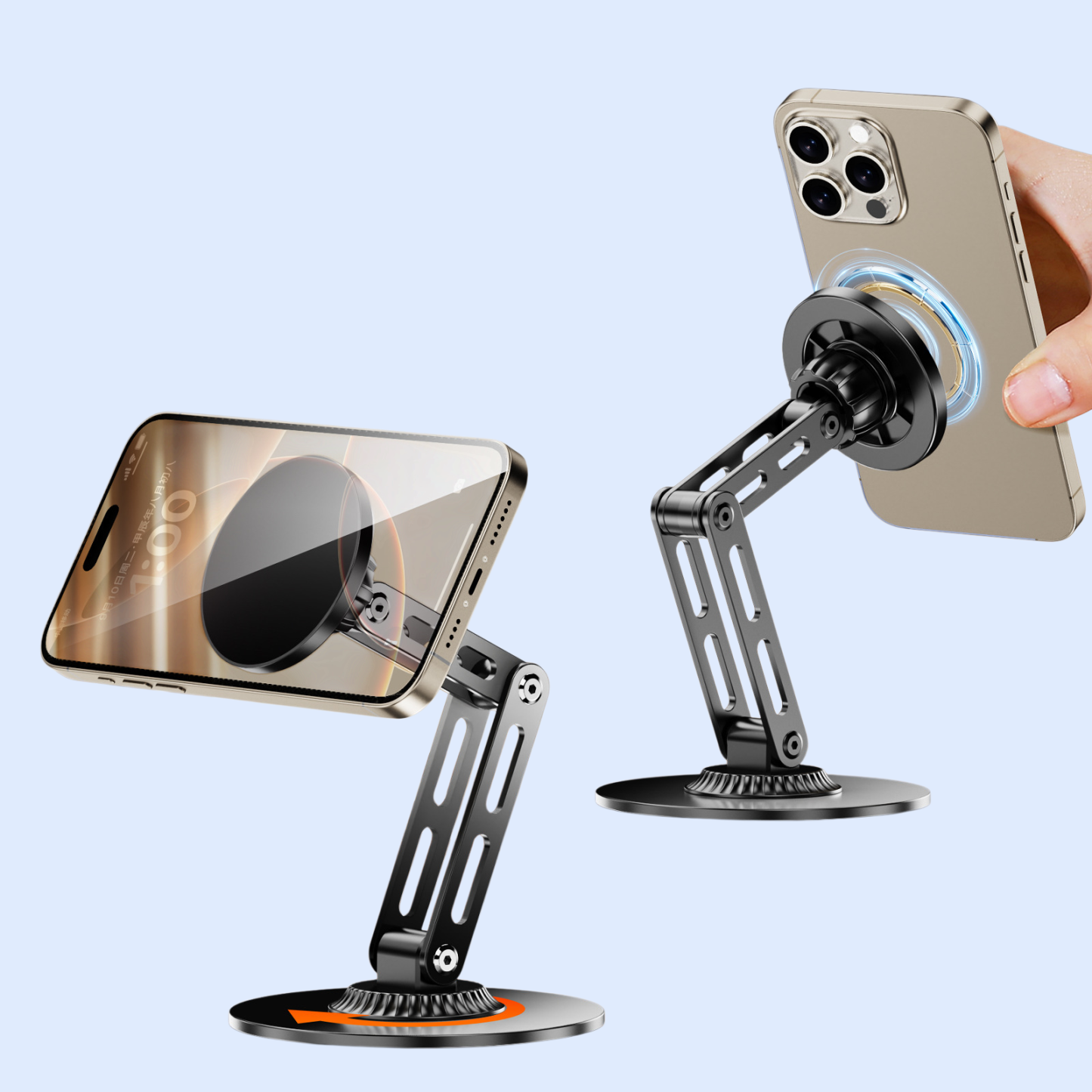 Klappbarer magnetischer Telefonhalter für den Schreibtisch