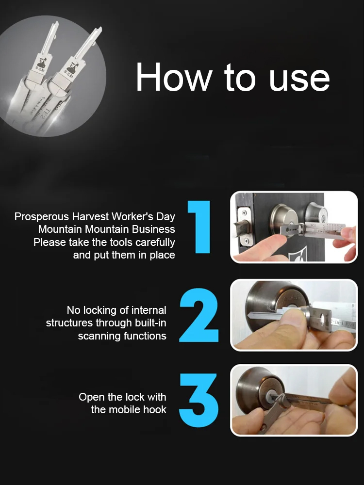 🔑🔓【10 seconds quick unlock】Door locks/safe locks/car door locks can be easily unlocked