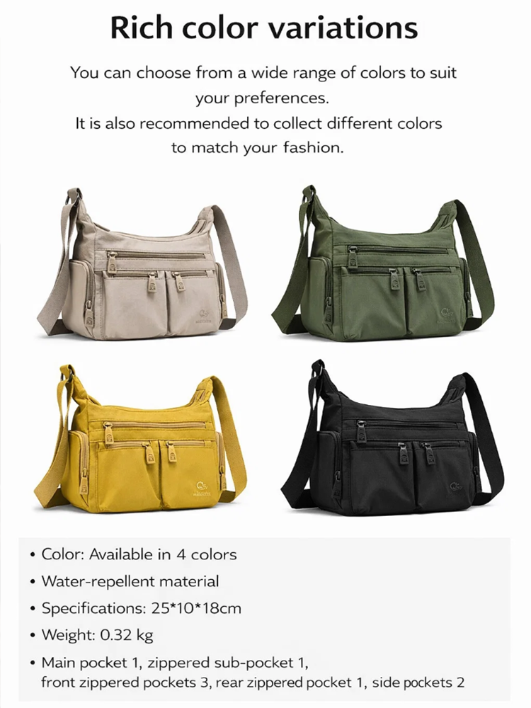 ✅Kyoto craftsmanship‼ Pollen-resistant and waterproof nylon backpack, 3 carrying methods, 10 large-capacity pockets, lightweight and durable at 0.32kg, available in 4 colors, unisex