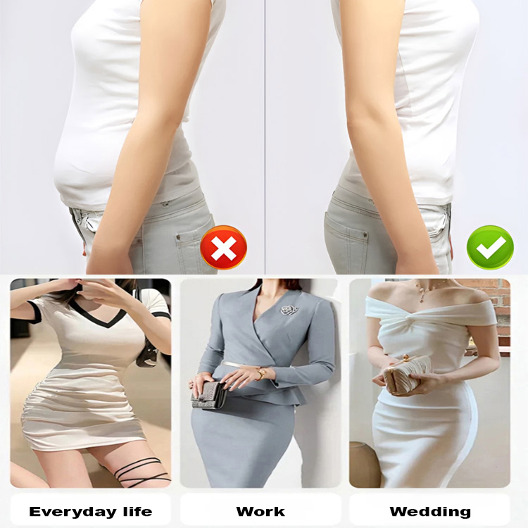 Double-layered tummy-control pants. The double-layer design effectively slims the abdomen, lifts the hips, and creates an S-shaped curve. Seamless and breathable on both sides.