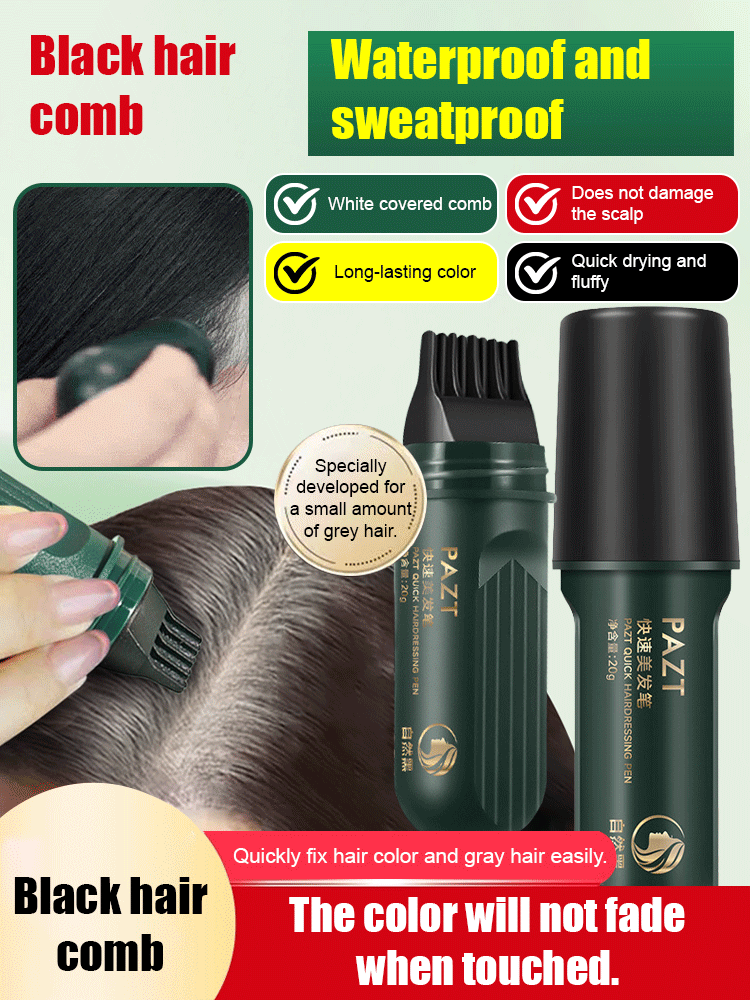 Cover gray hair in 3 seconds, no more embarrassing moments. Plant-based formula, no irritation, suitable for sensitive scalps.