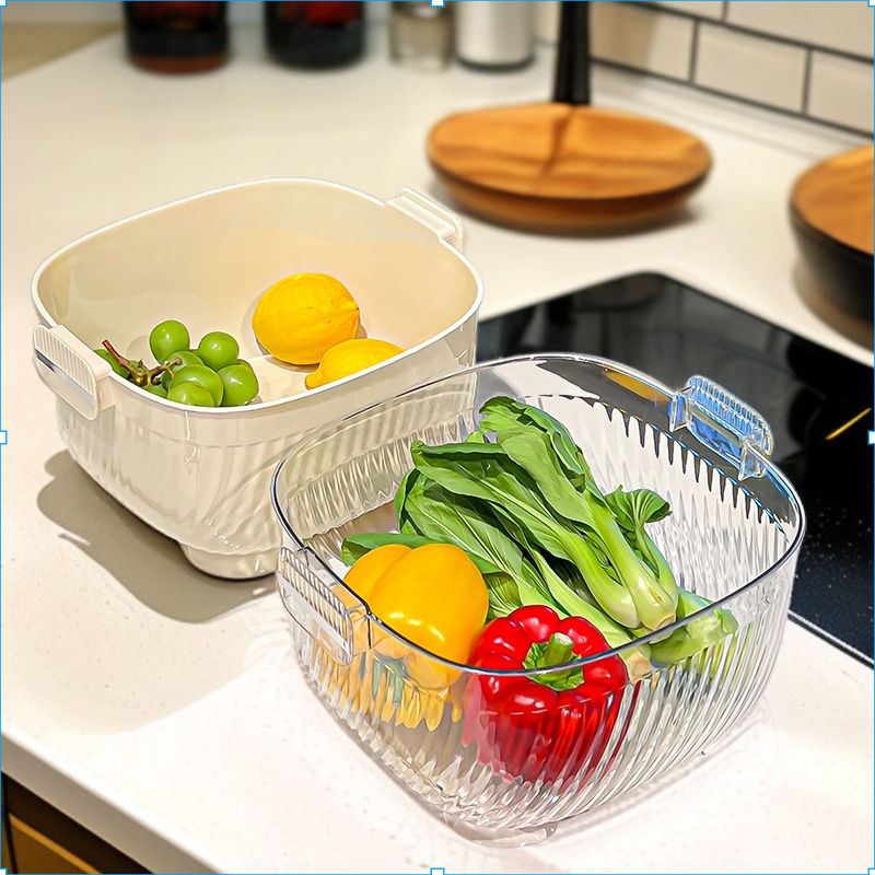Rice washing tool fruit and vegetable basket