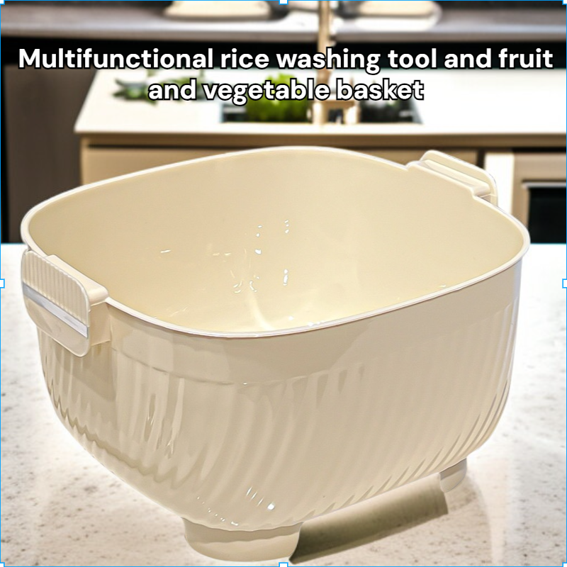 Rice washing tool fruit and vegetable basket