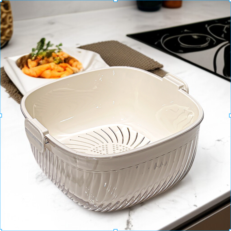 Rice washing tool fruit and vegetable basket