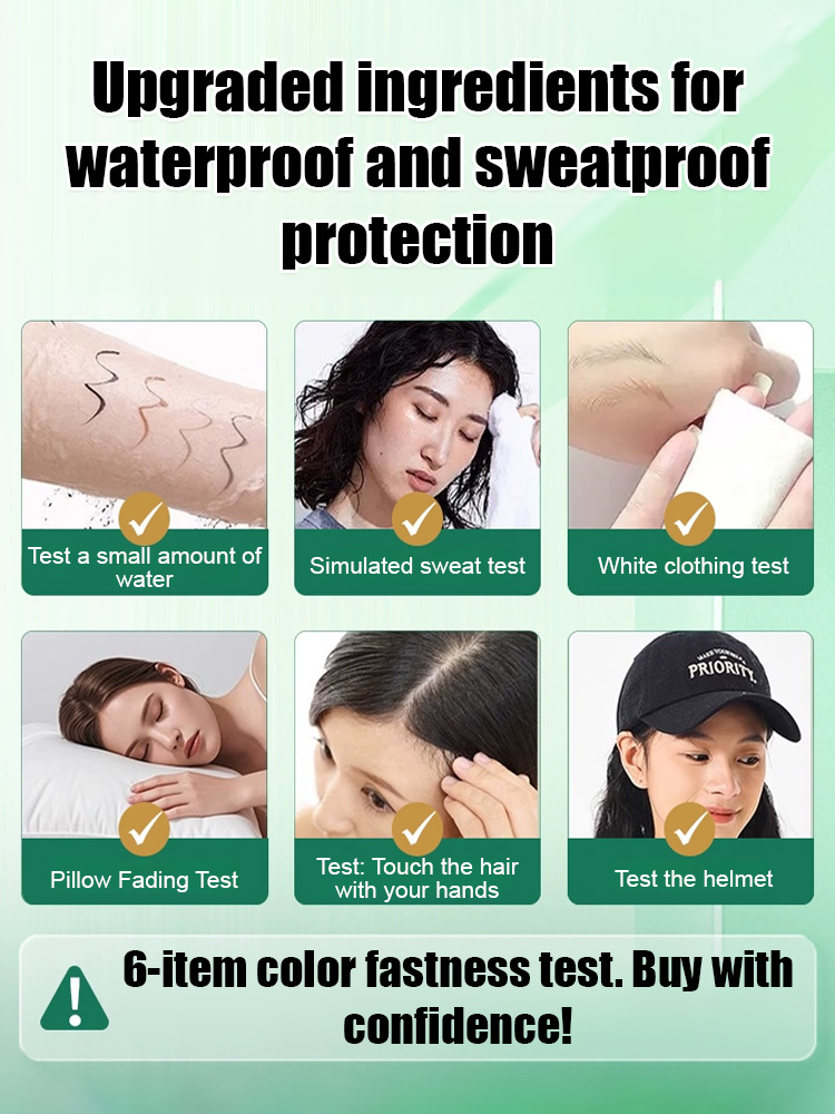 Cover gray hair in 3 seconds, no more embarrassing moments. Plant-based formula, no irritation, suitable for sensitive scalps.