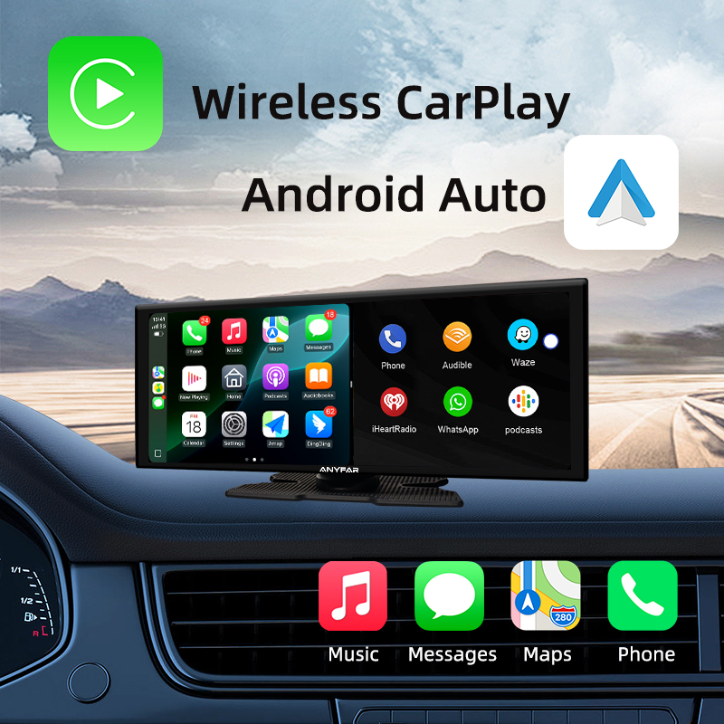 10.26 Inch Portable Wireless CarPlay Android Auto Screen