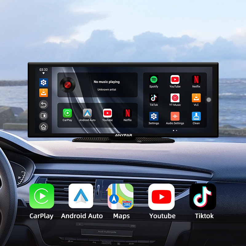 10.26 Inch Portable Wireless CarPlay Android Auto Screen