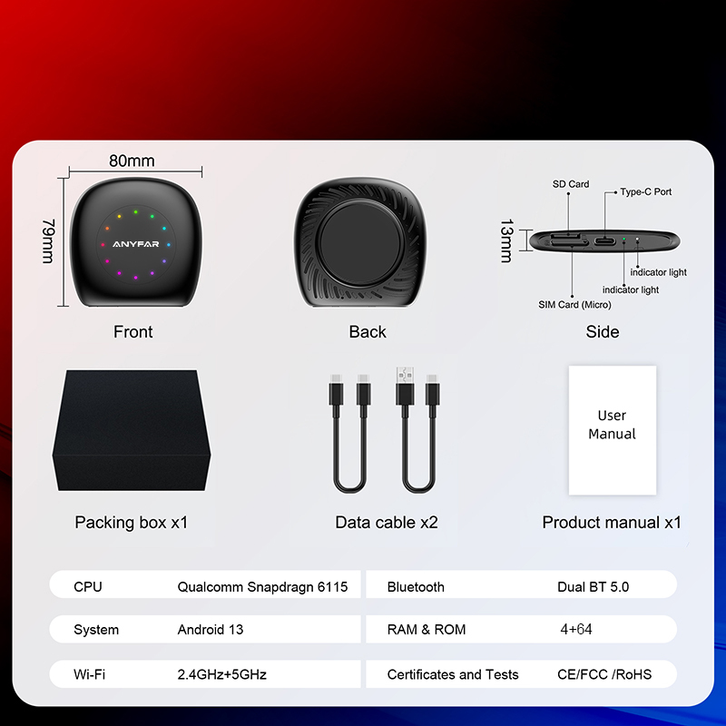 CarPlay AI Box 3-in-1 Android 13.0