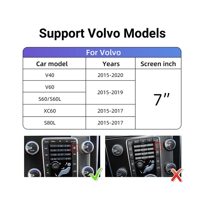Intelligent Voice Control Carplay Module Interface for Volvo 7" screen