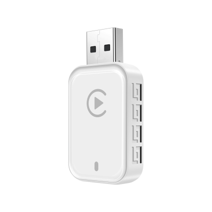 White Automatic Connection Wireless CarPlay & Android Auto Adapter