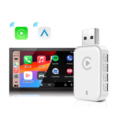 White Automatic Connection Wireless CarPlay & Android Auto Adapter