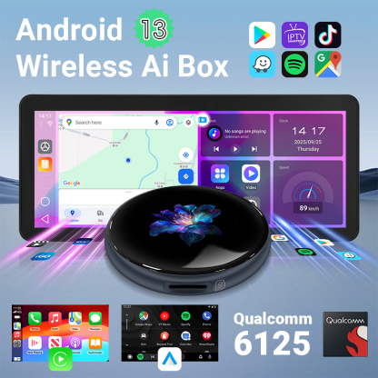 Qualcomm 6125 CPU Wireless CarPlay AI Box
