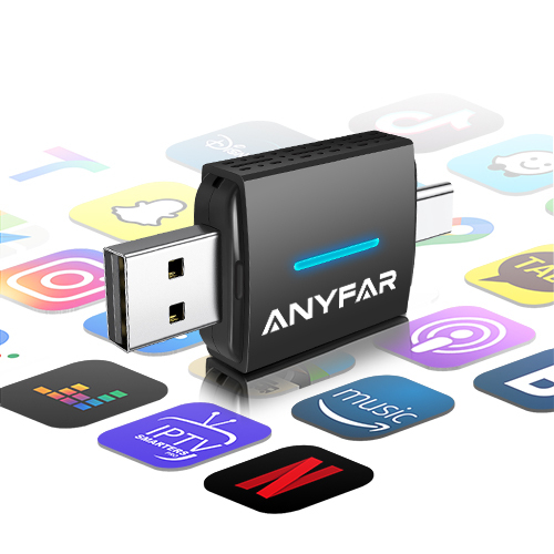 Dual-Port Wireless CarPlay & Android Auto Adapter