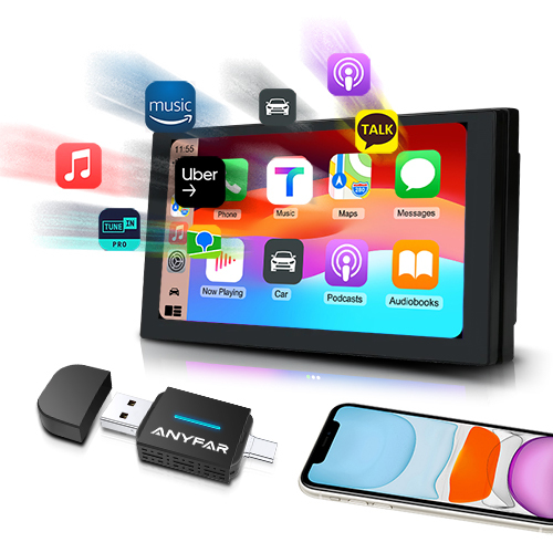 Dual-Port Wireless CarPlay & Android Auto Adapter