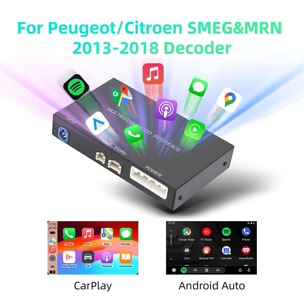 CarPlay Decoder for Citroen MRN  SMEG  7" Screen