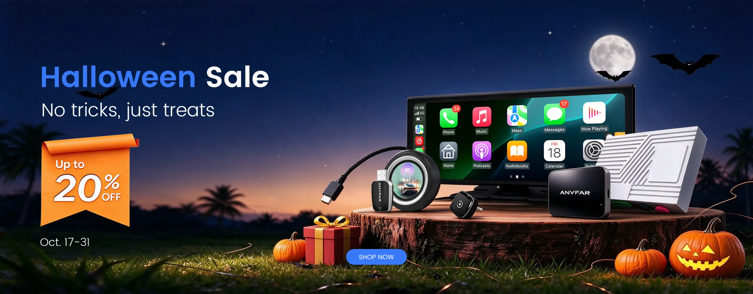 Halloween Sale: Save up to 20% on ANYFAR wireless CarPlay upgrades