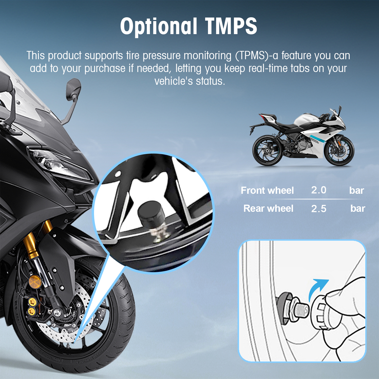 Optional Tire Pressure Monitoring System (TPMS)