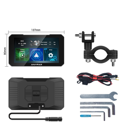 5 Inch Motorcycle Wireless CarPlay Android Auto Screen