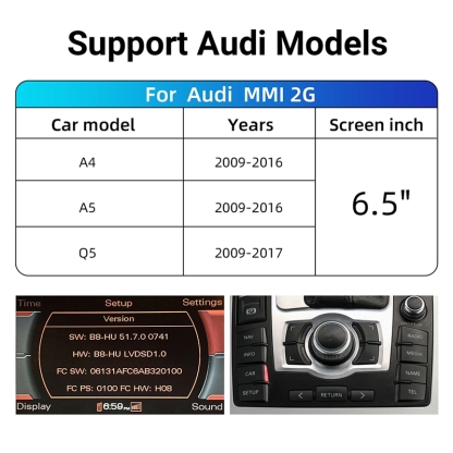CarPlay Upgrade Module MMI 2G for Audi A4/A5/Q5 with 6.5" screen
