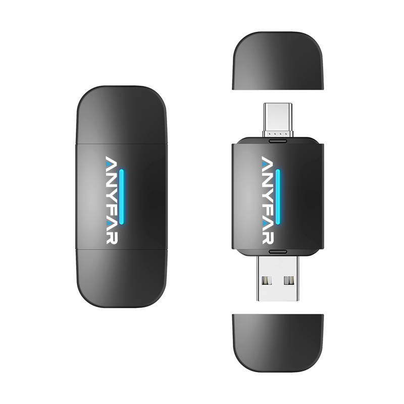 Dual-Mode Wireless Car Adapter - Support CarPlay & Android Auto, Bluetooth 5.2, 5GHz WiFi, 5s Fast Boot-up