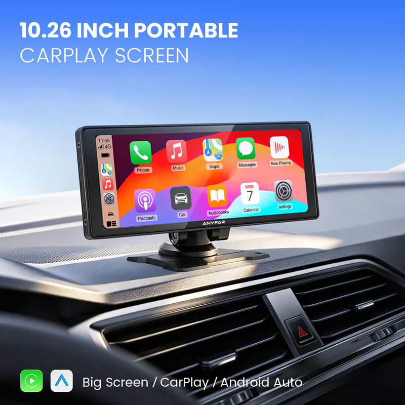 10.26 Inch CarPlay Android Auto Screen with 4 Ways of Sounding